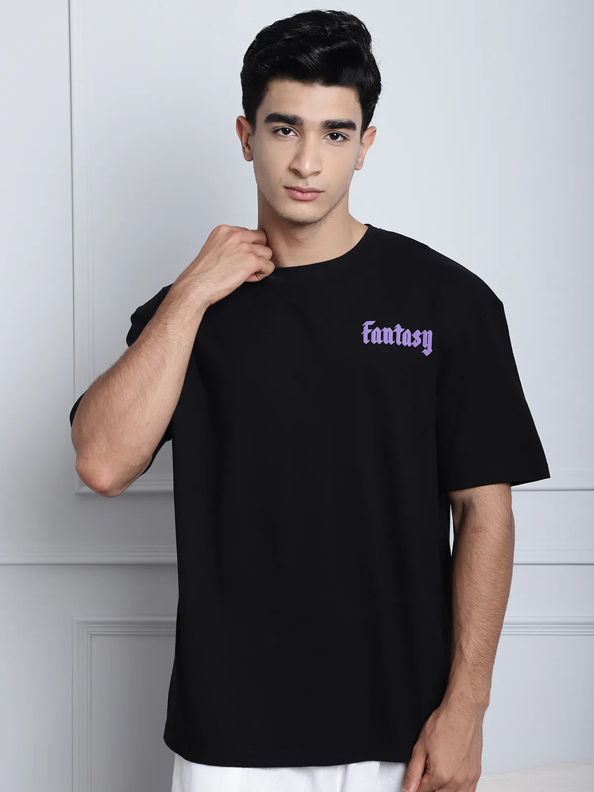 Black Fantasy Graphic T-Shirt for Men