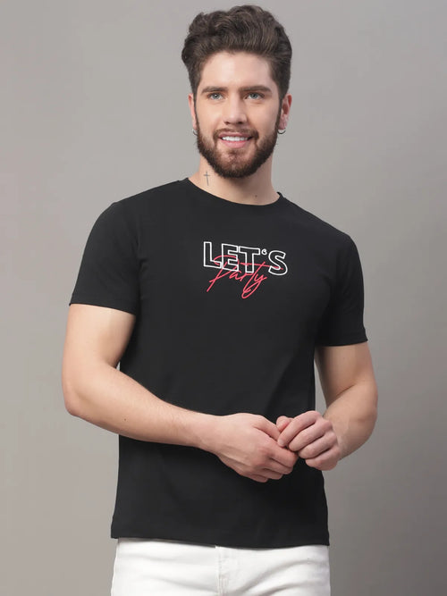 Black Cotton T-shirt for Men