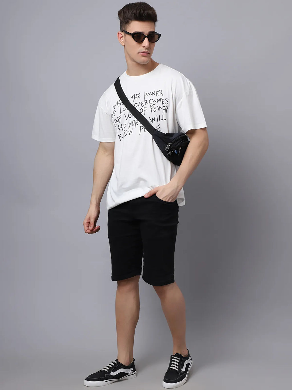 Off-White Quote Print Oversized T-Shirt For Men