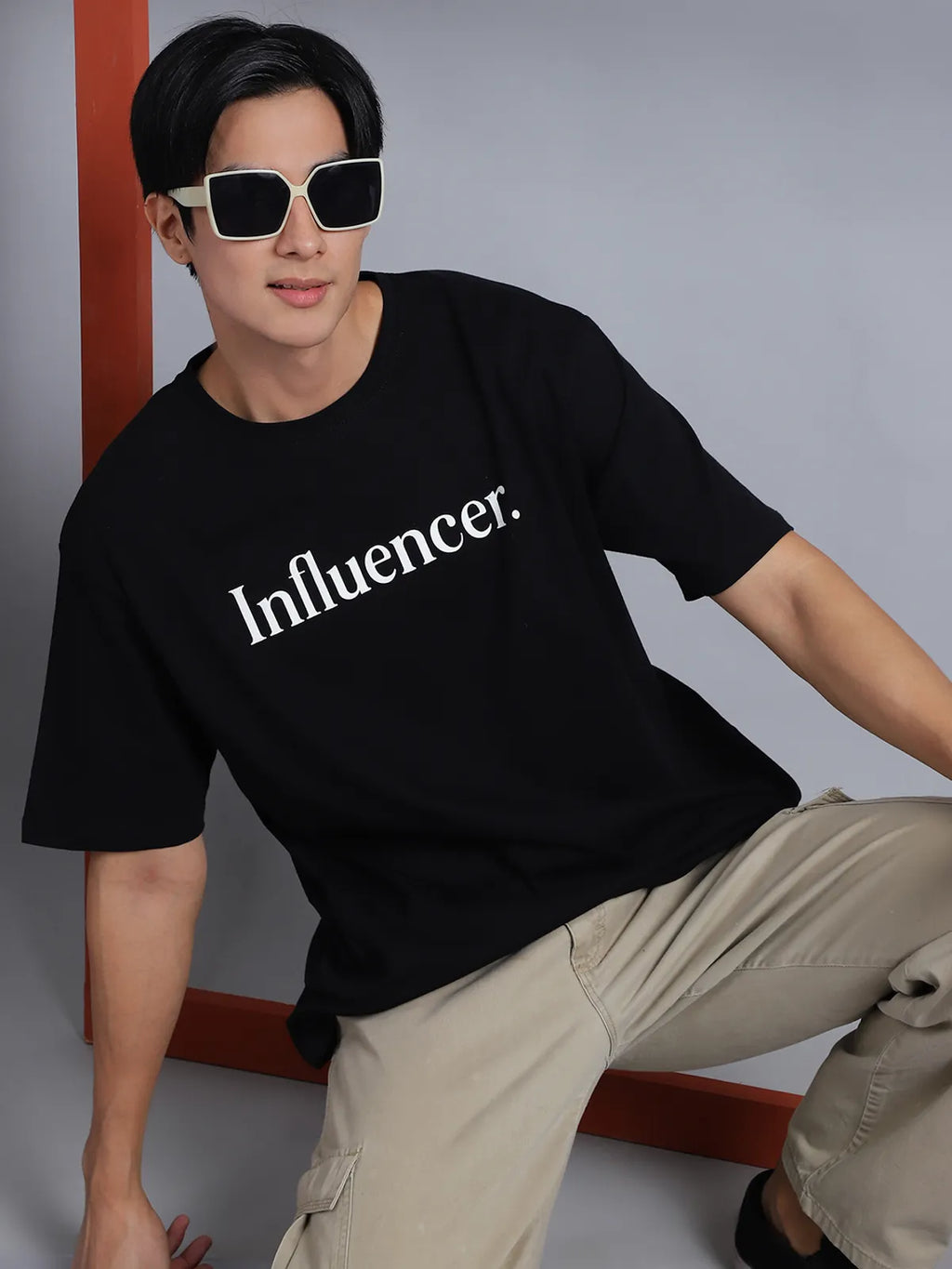 Black Influencer T-shirt for Men