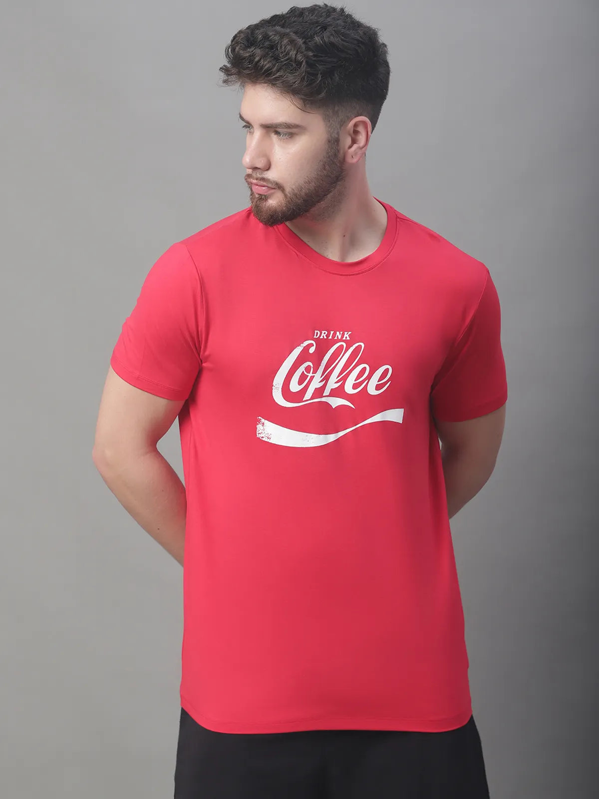 Red Drink Coffee Regular-Fit T-shirt For Men