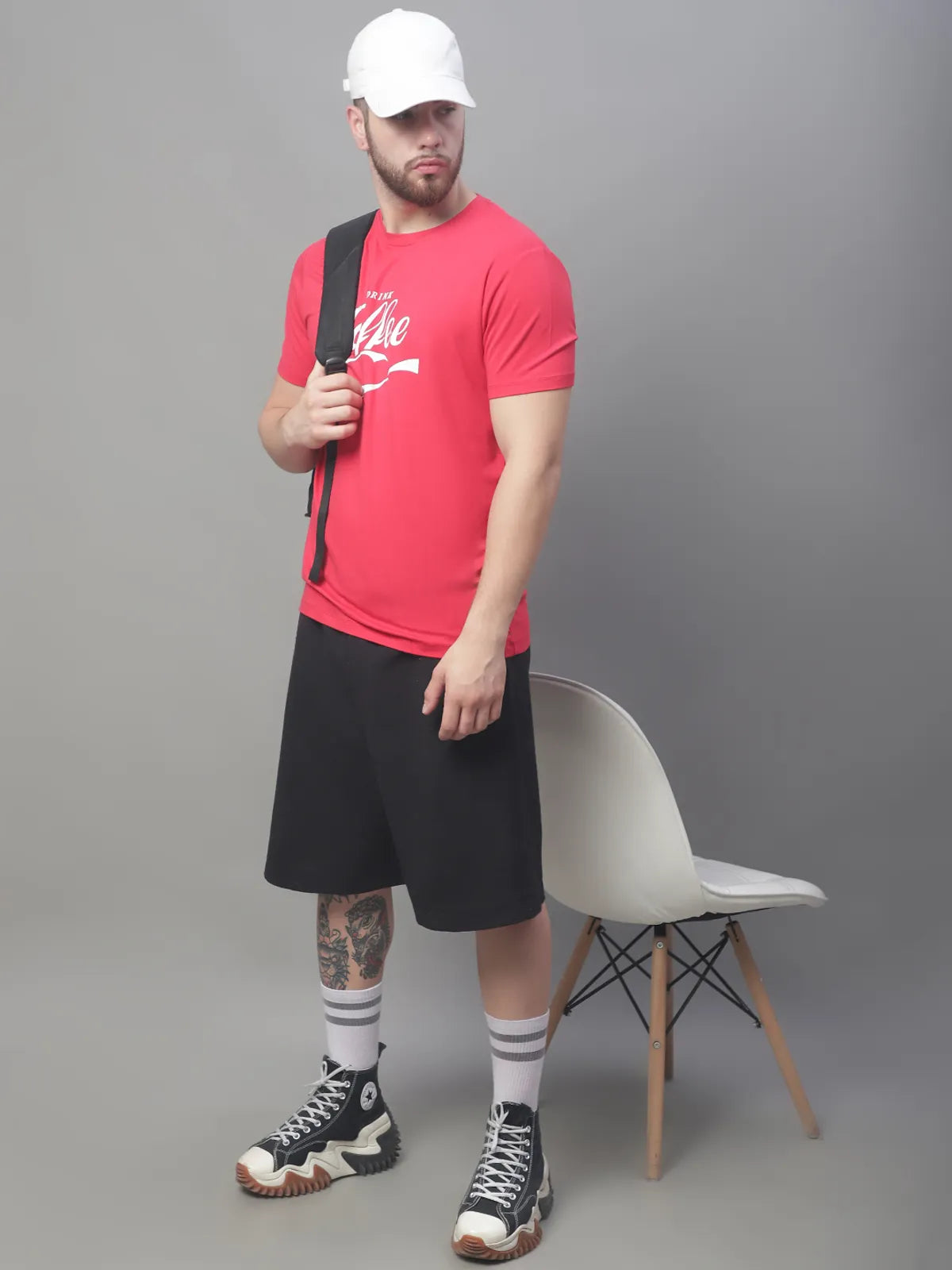 Red Drink Coffee Regular-Fit T-shirt For Men