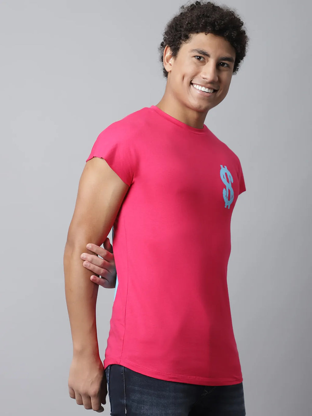 Pink Dollar Sign Regular-Fit T-shirt For Men