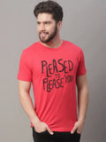 Red Typography Regular Fit T-shirt For Men