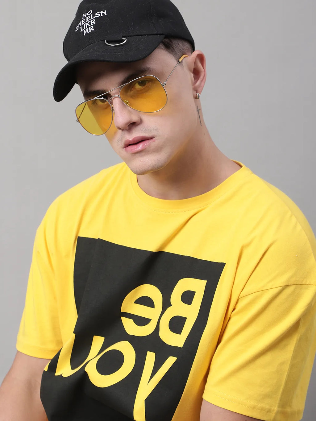Yellow Oversized t-shirt for Men