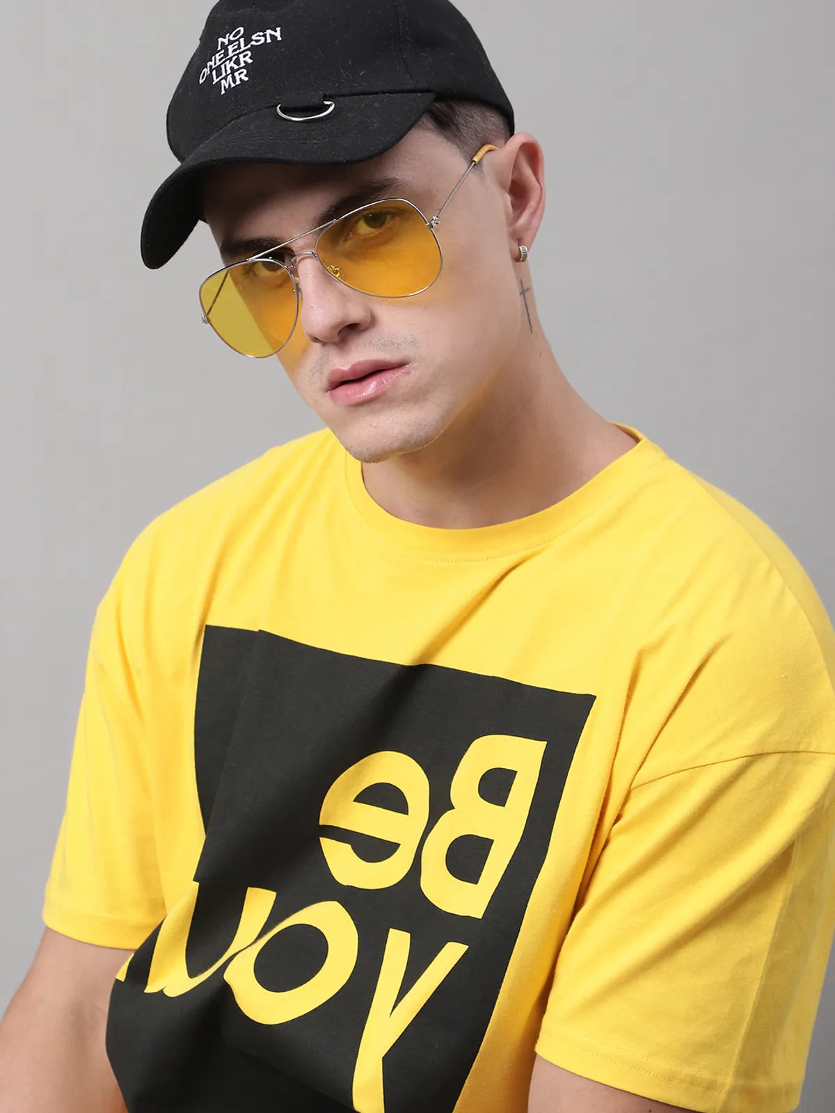 Yellow Oversized t-shirt for Men