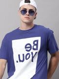 Yellow Cotton Printed Oversized T-Shirt For Men