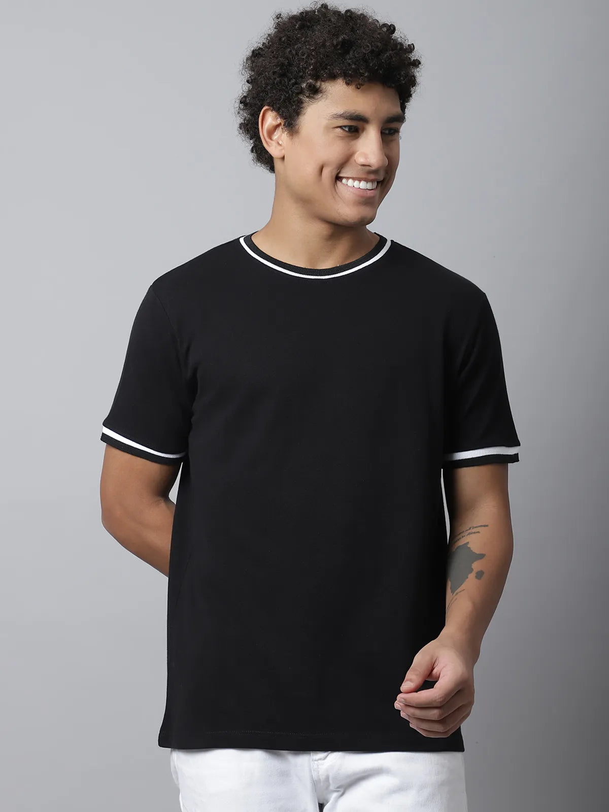 Black Ringer T-shirt for Men