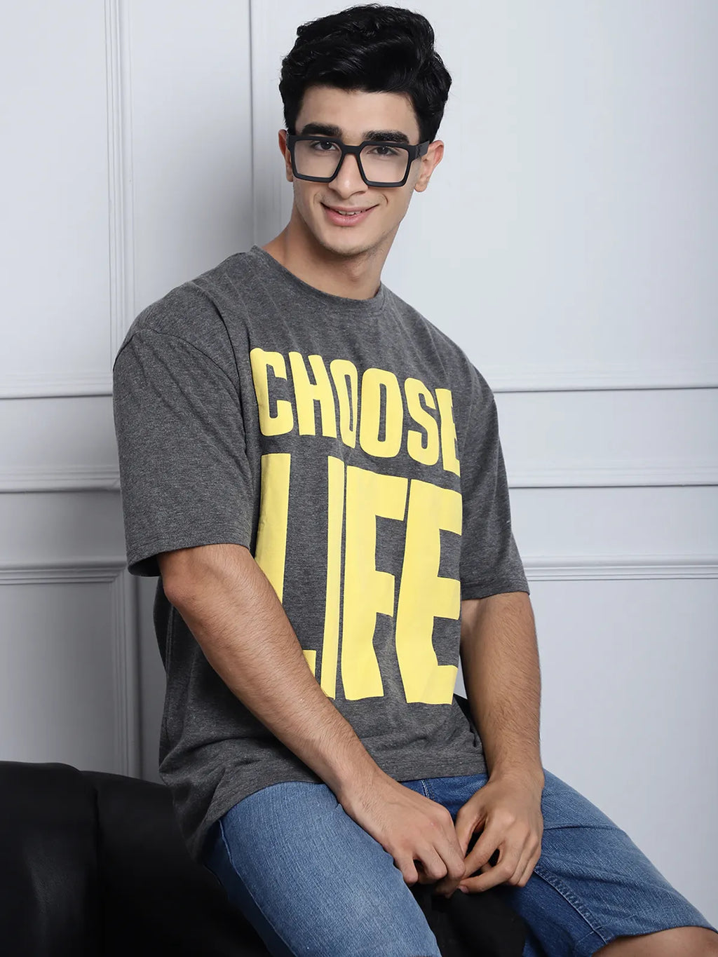 Dark Grey Oversized t-shirt for Men