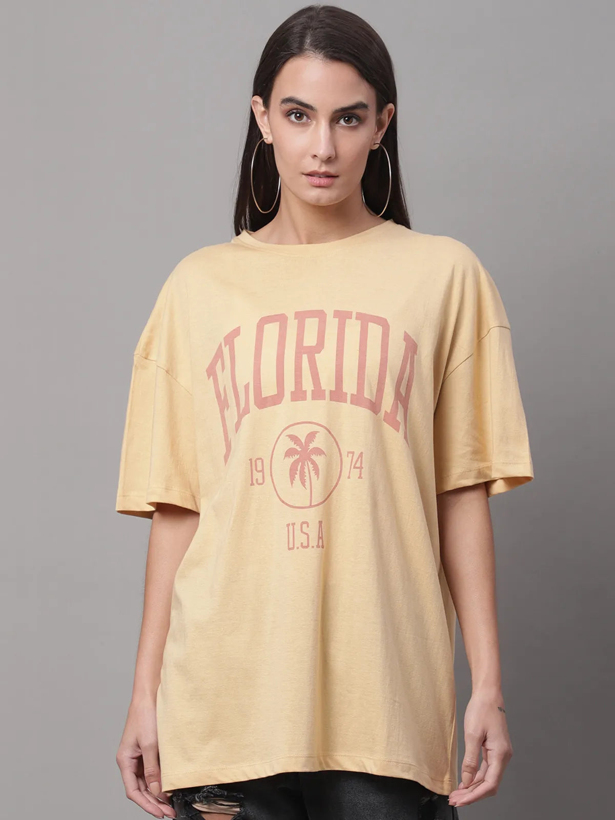 Beige Oversized T-shirt