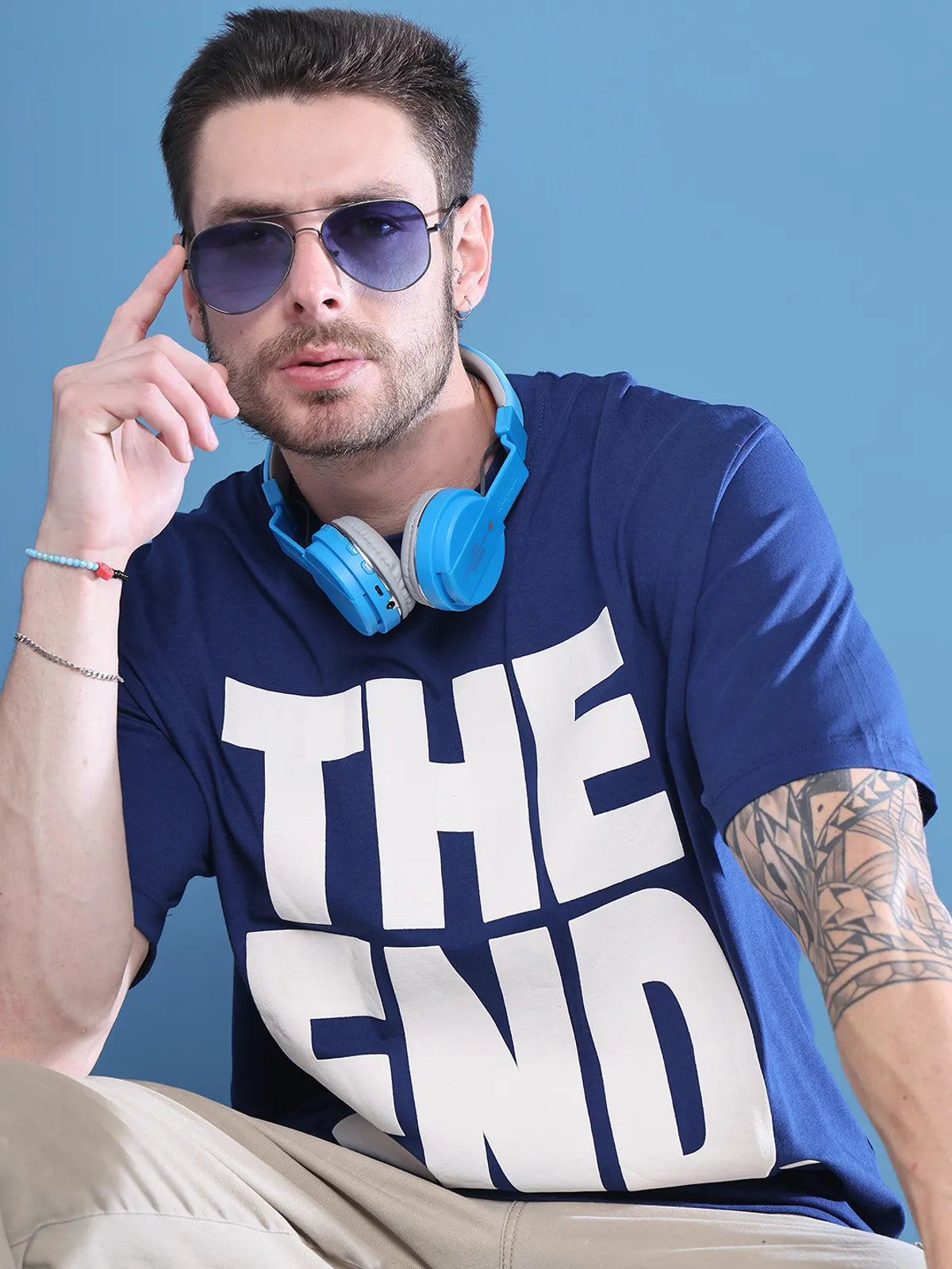 Navy The End T-shirt for Men