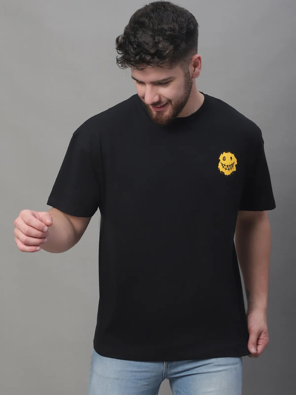 Smiley Face Oversized Tee