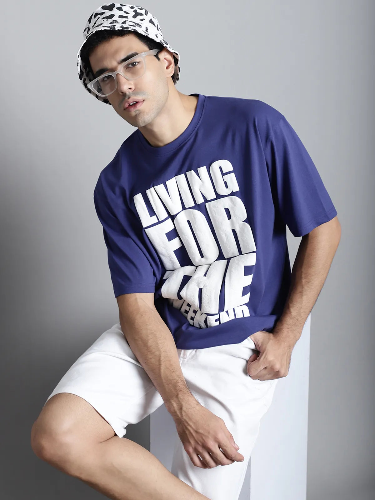 Blue Oversized T-shirt for Men