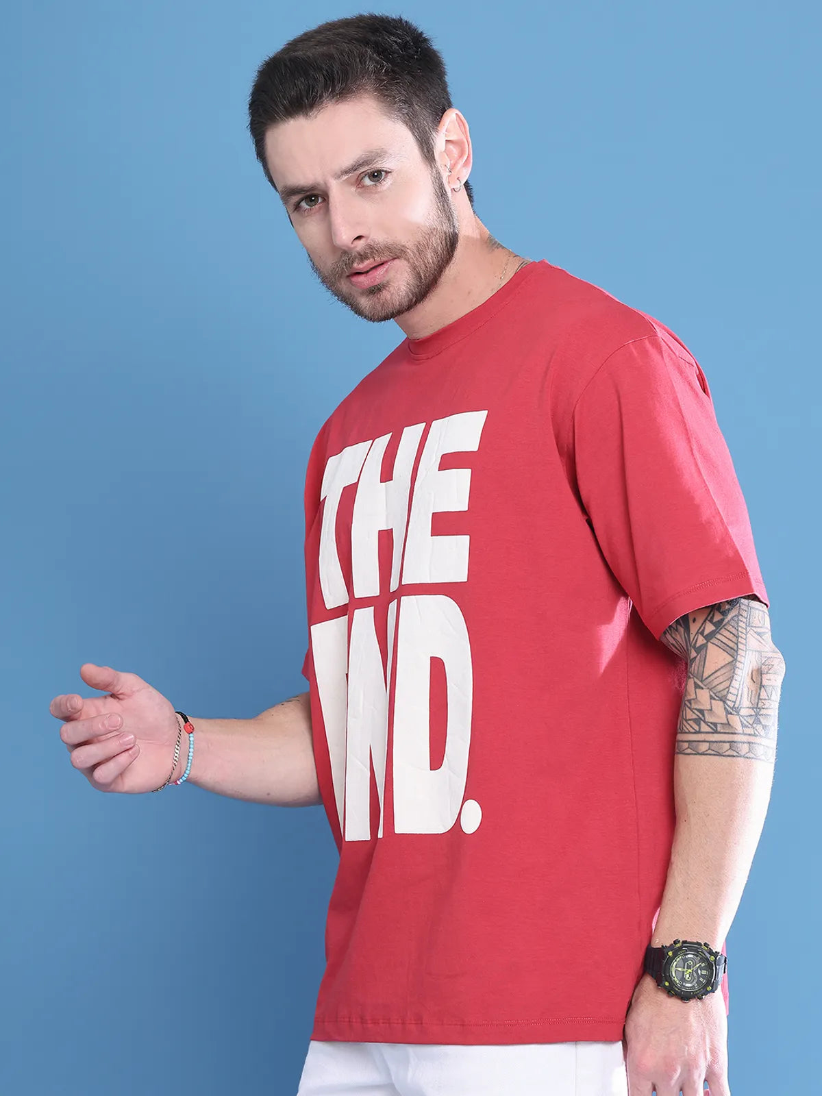 Red The End Graphic Tee for Men