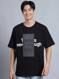 Black Streetwear Oversized T-shirt For Men