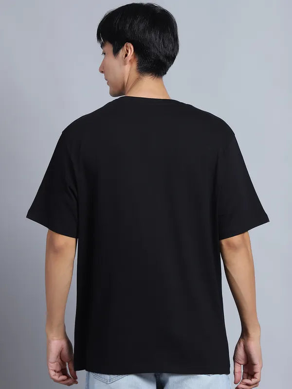 Black Streetwear Oversized T-shirt For Men