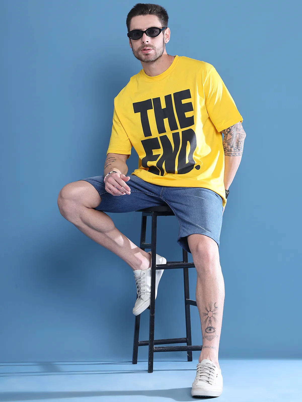 Yellow The End Statement Tee For Men