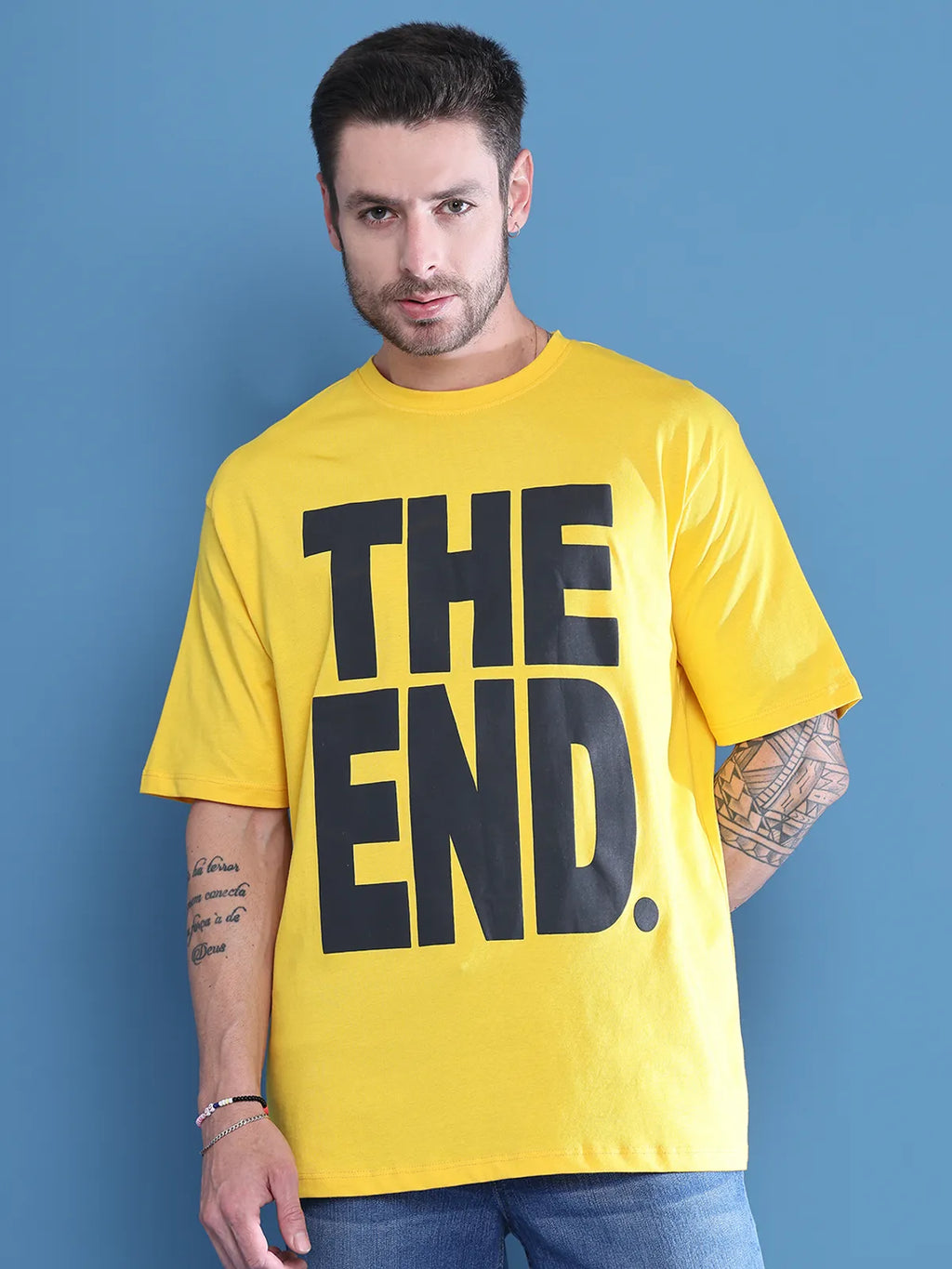 Yellow The End Statement Tee For Men
