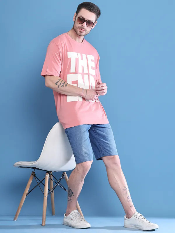 Pink The End Oversized T-shirt For Men