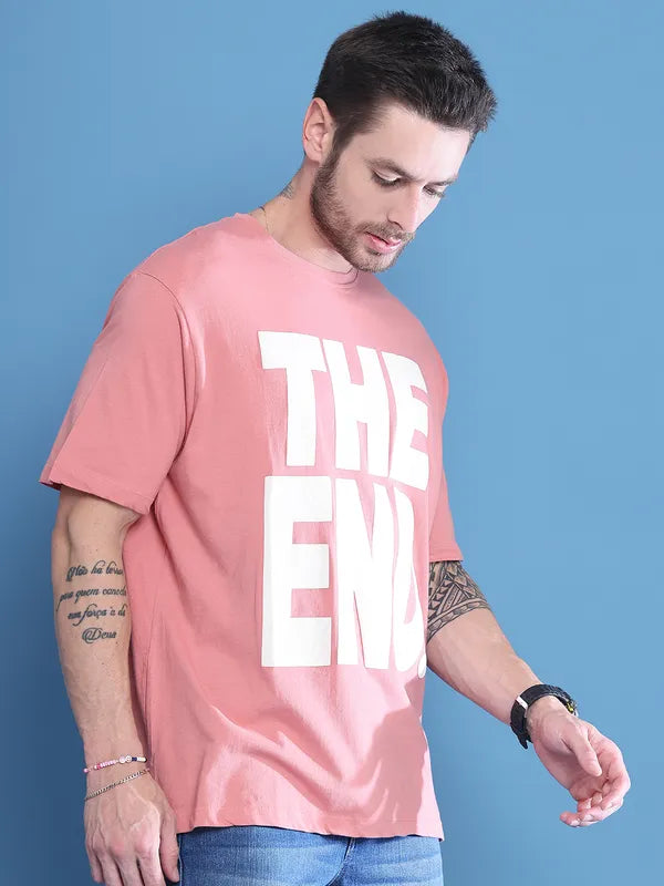 Pink The End Oversized T-shirt For Men